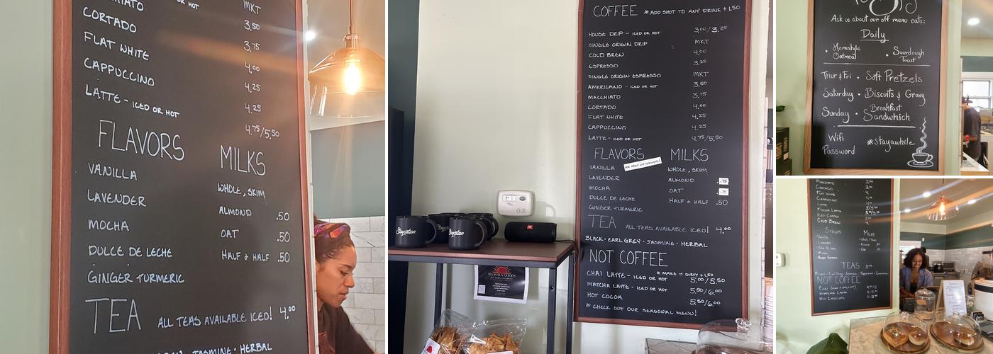 Staycation Coffee Menu