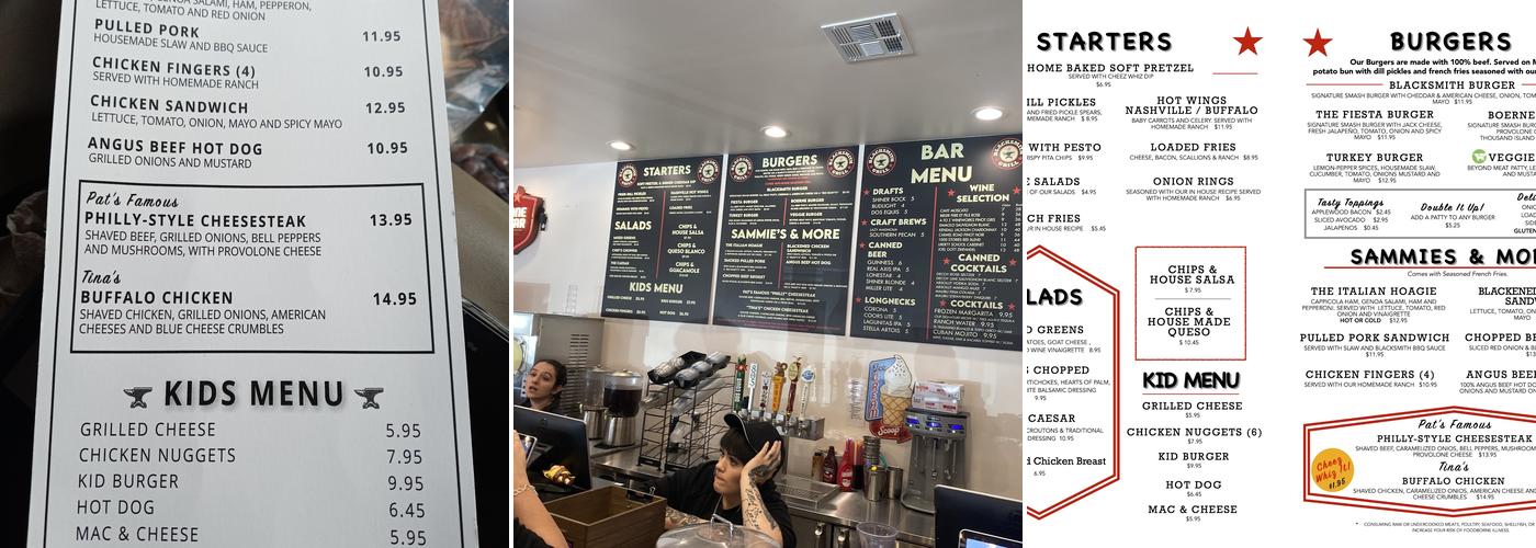Blacksmith Grill Menu
