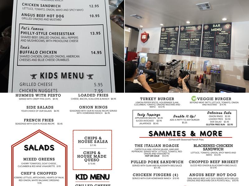 Blacksmith Grill Menu