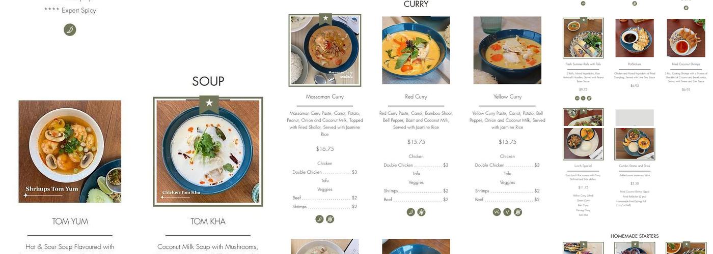 Aroon Thai Kitchen Menu