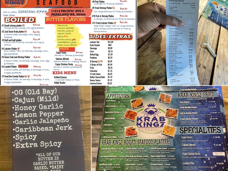 Krab Kingz Menu