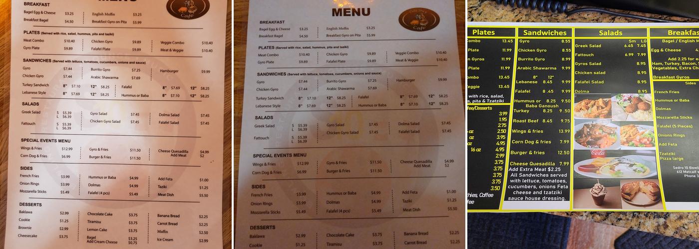 Deli shez Cafe Sedro Menu