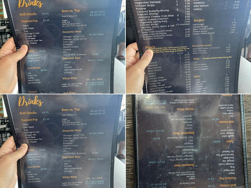 Harry's Fish & Chips Menu