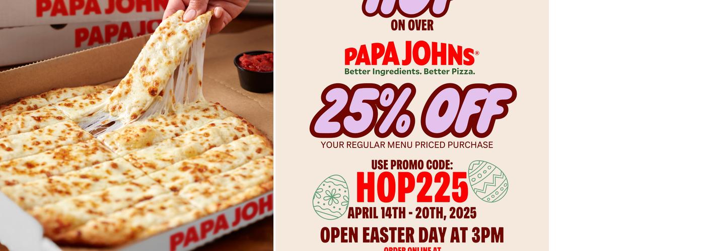 Papa Johns Pizza Menu