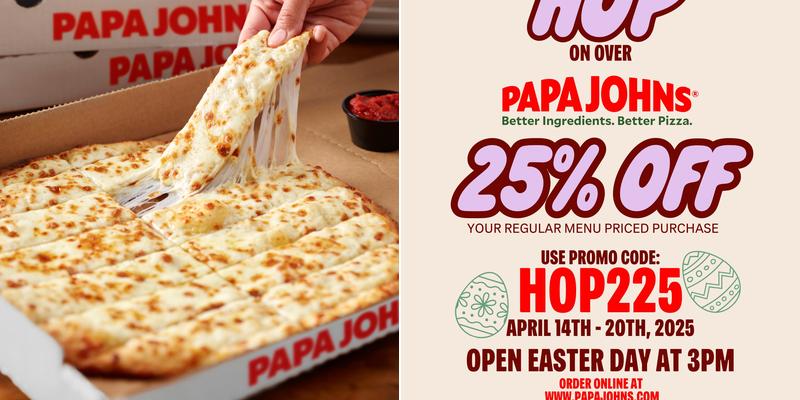 Papa Johns Pizza Menu