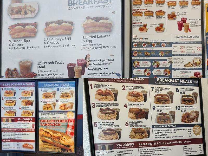 Angie's Lobster & Angie's Prime Grill Menu