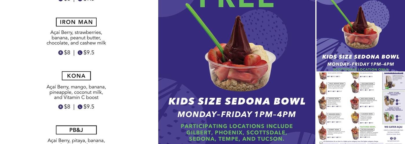 Berry Divine Acai Bowls Menu