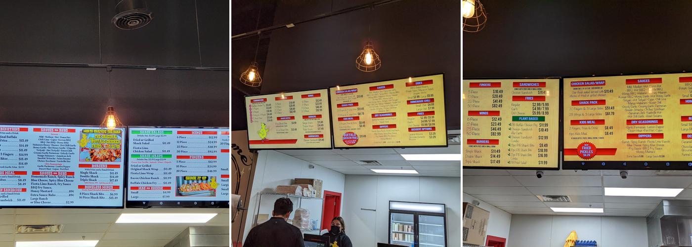 The Chicken Shack Menu