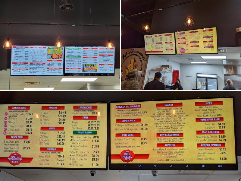 The Chicken Shack Menu