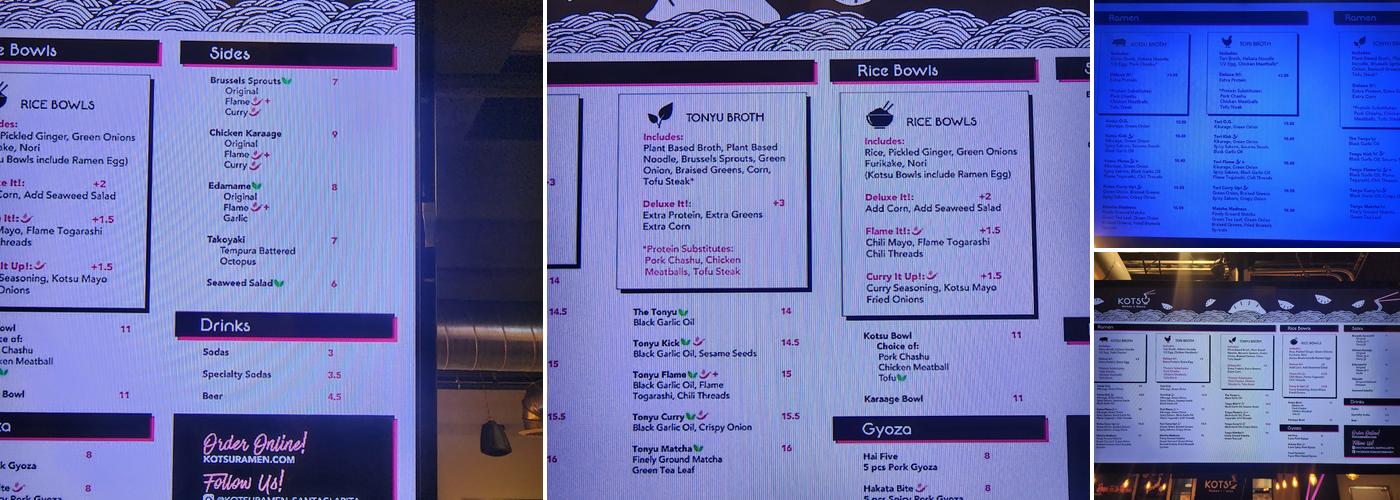 Kotsu Ramen & Gyoza Santa Clarita Menu