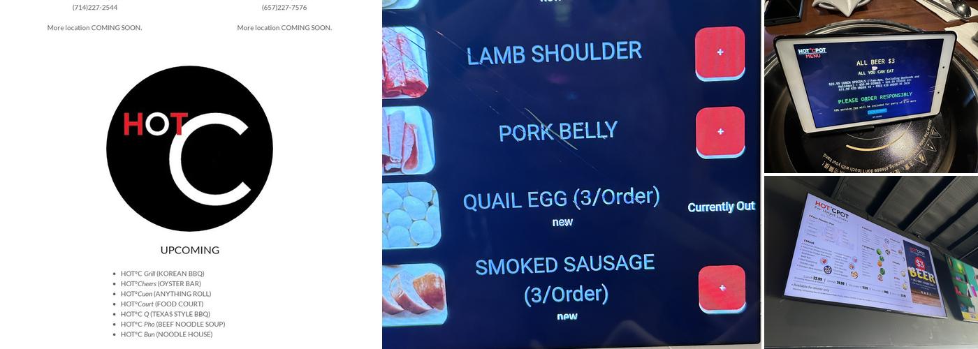 HOT°C POT Menu