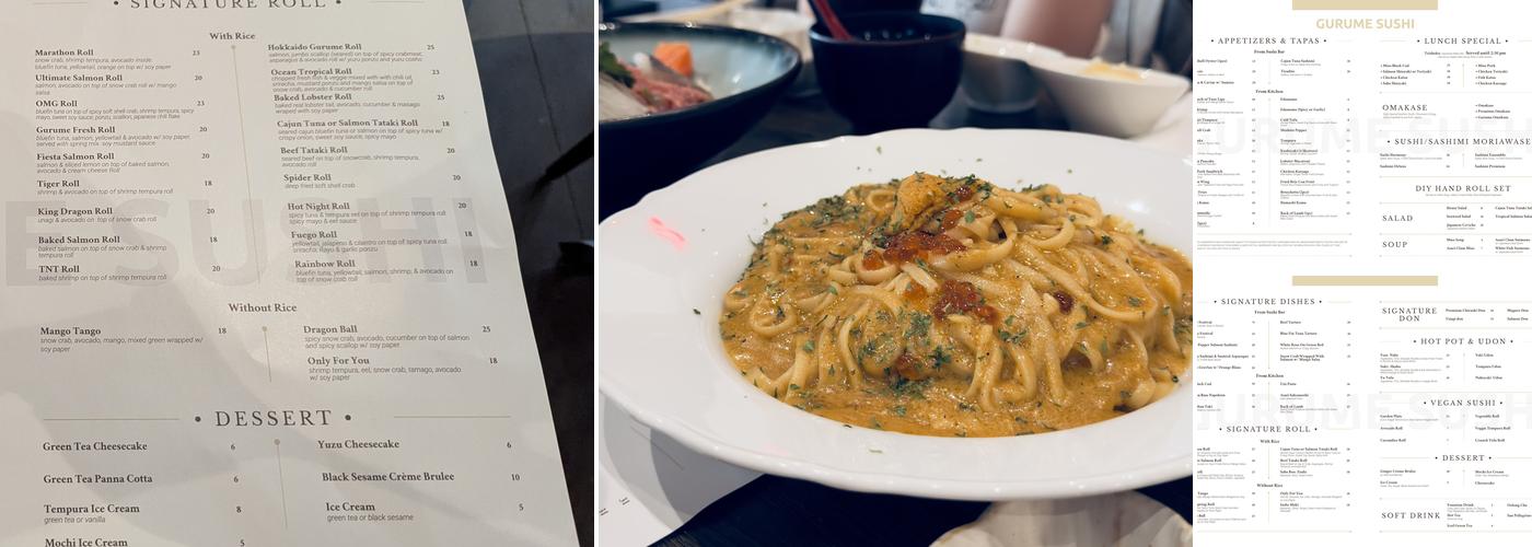Gurume Sushi Menu