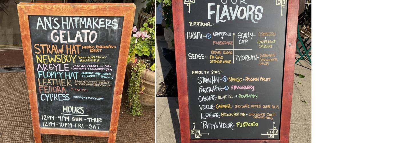 An's Hatmakers Menu
