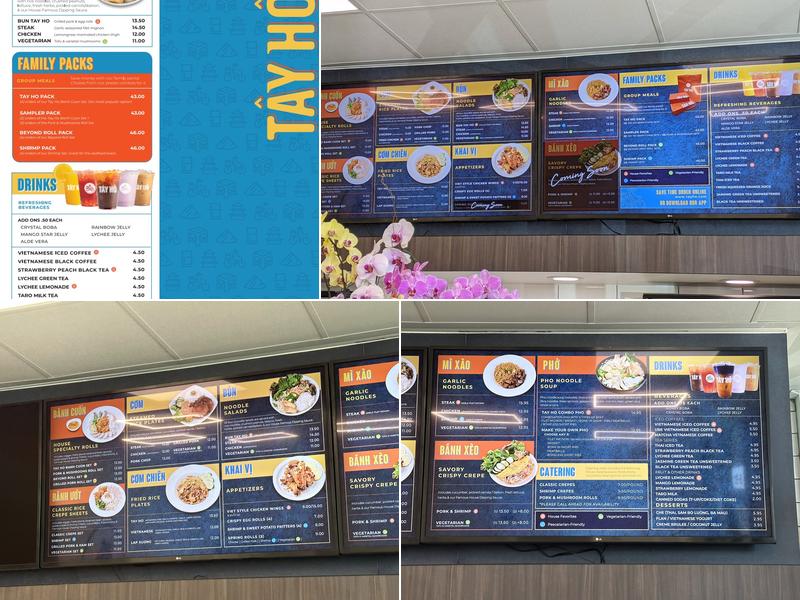 TAY HO Menu