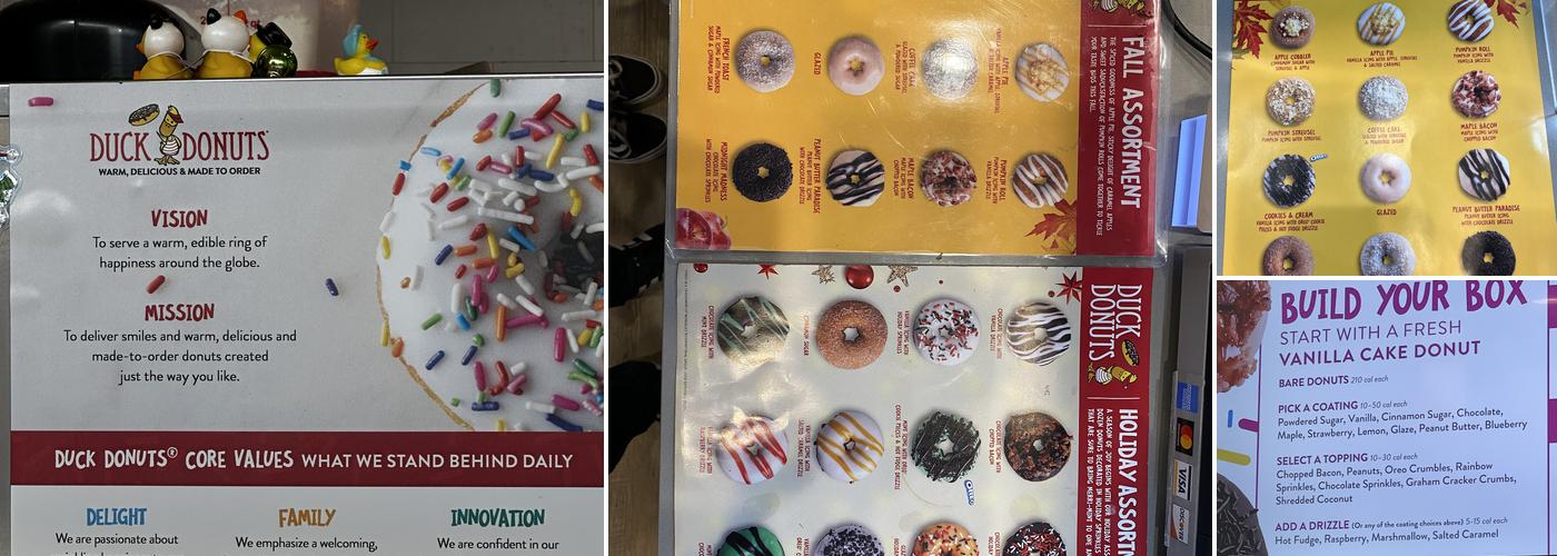 Duck Donuts Menu