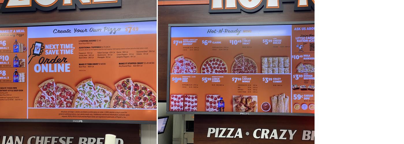 Little Caesars Pizza Menu