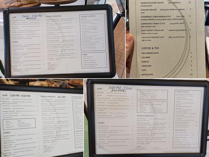 Tableau Kitchen and Bar Menu