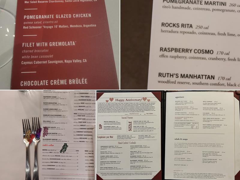 Ruth's Chris Steak House Menu