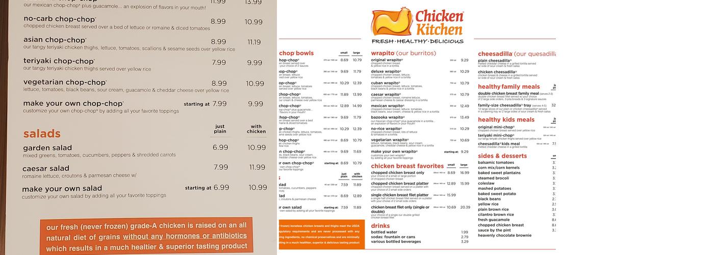 Chicken Kitchen Menu
