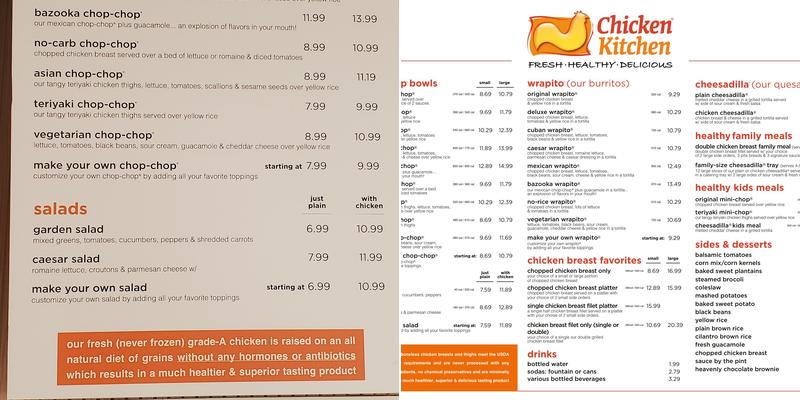 Chicken Kitchen Menu