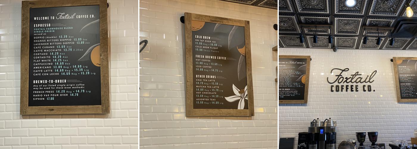Foxtail Coffee Co - Ocoee Menu