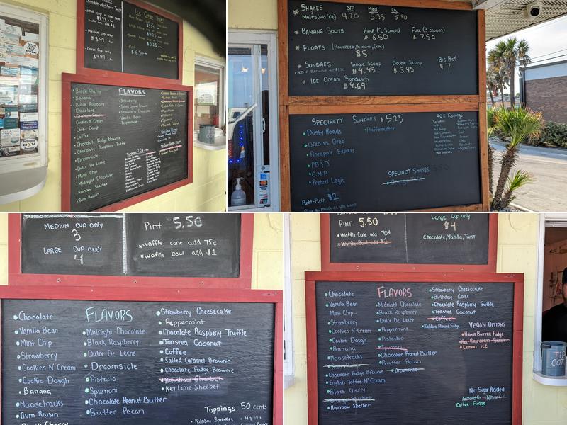 Surfin’ Scoops Menu