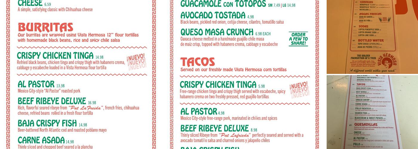 Tacombi Menu
