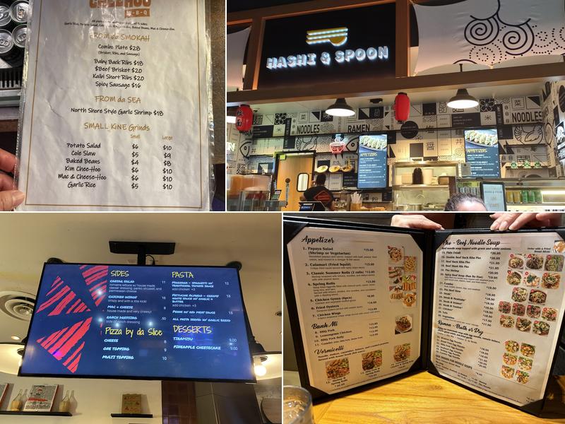 Kuhio Avenue Food Hall Menu