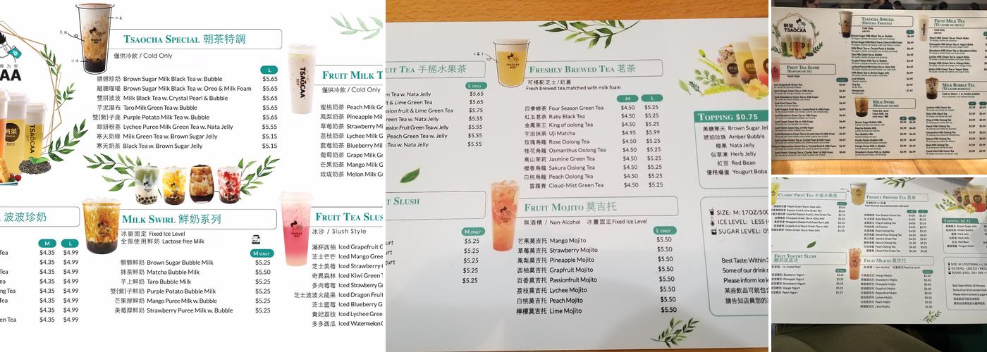 Tsaô Cha Menu