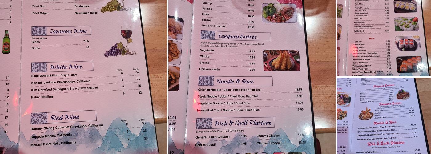 Osaka Menu