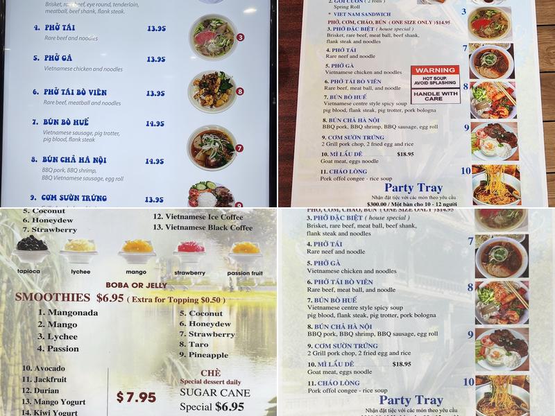 Pho Hanoi Restaurant Menu
