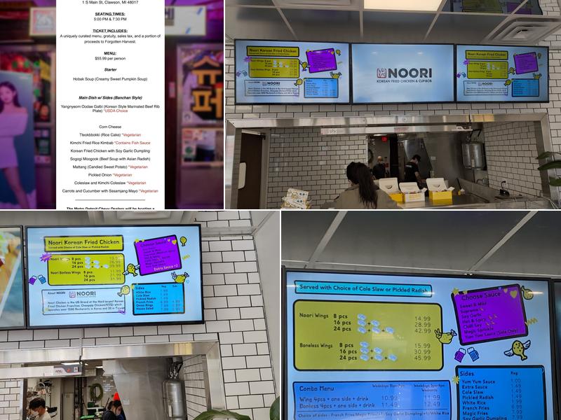 Noori Pocha/Chicken - Clawson Menu