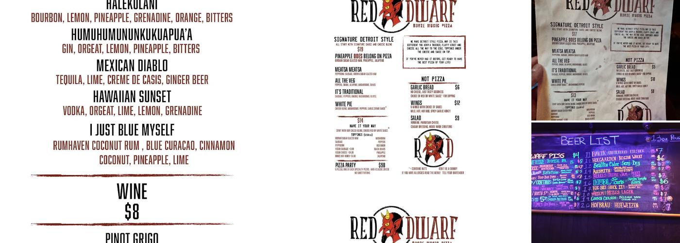 Red Dwarf Menu