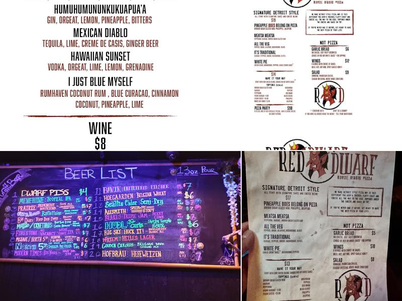 Red Dwarf Menu