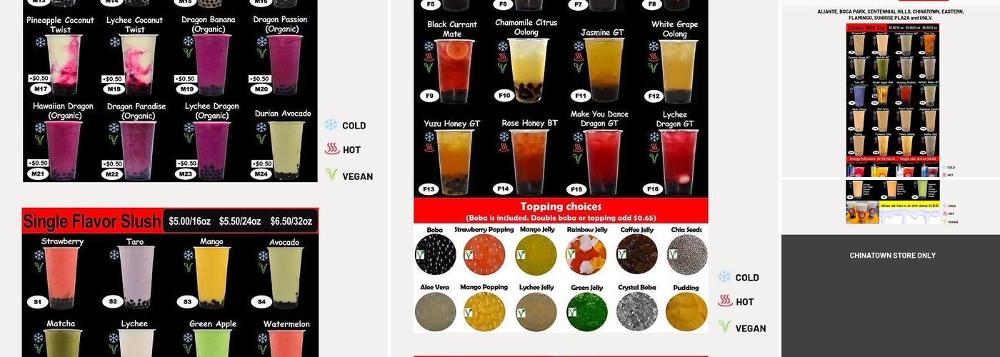 No. 1 Boba Tea Social Water Street Menu