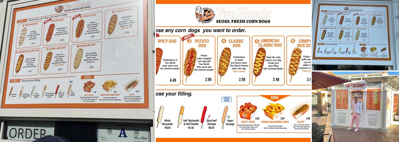 Two Hands Corn Dogs Menu