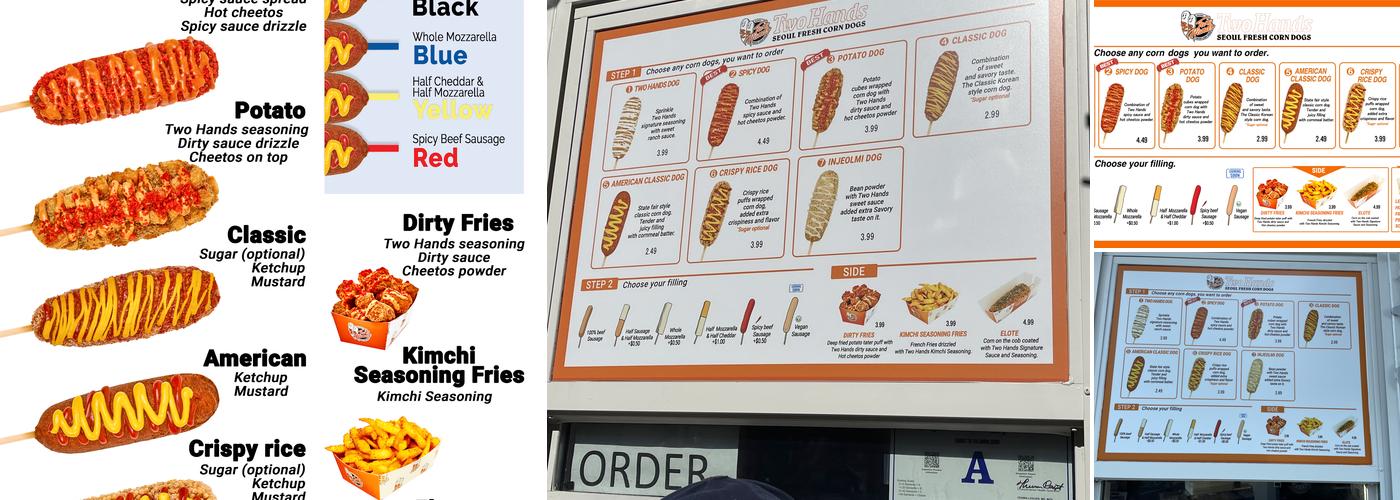Two Hands Corn Dogs Menu