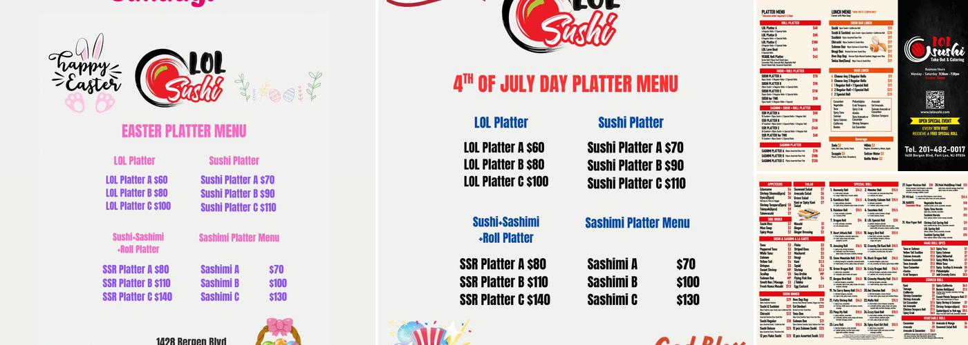 LOL Sushi Menu