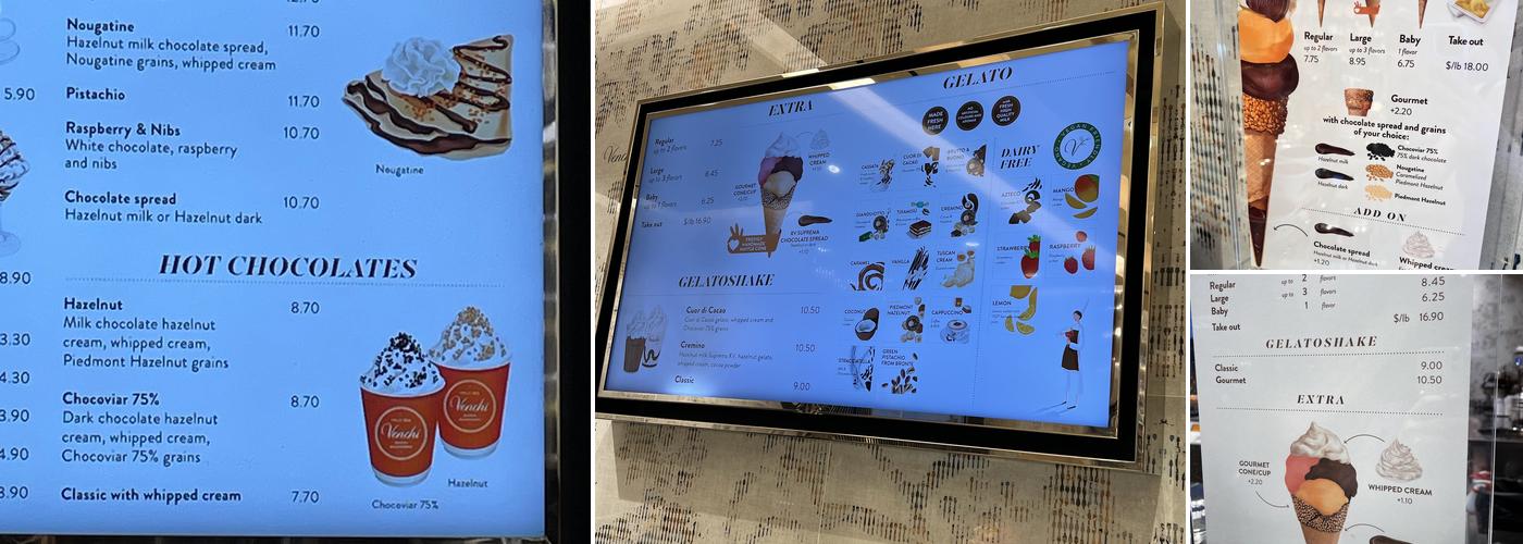 Venchi Chocolate and Gelato Columbus Av Menu