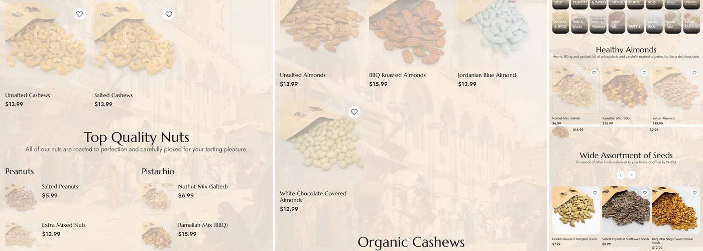 Nuthut Menu