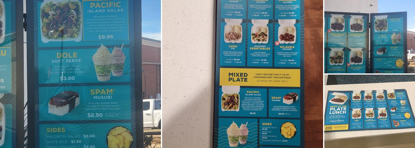 Hawaiian Bros Island Grill Menu