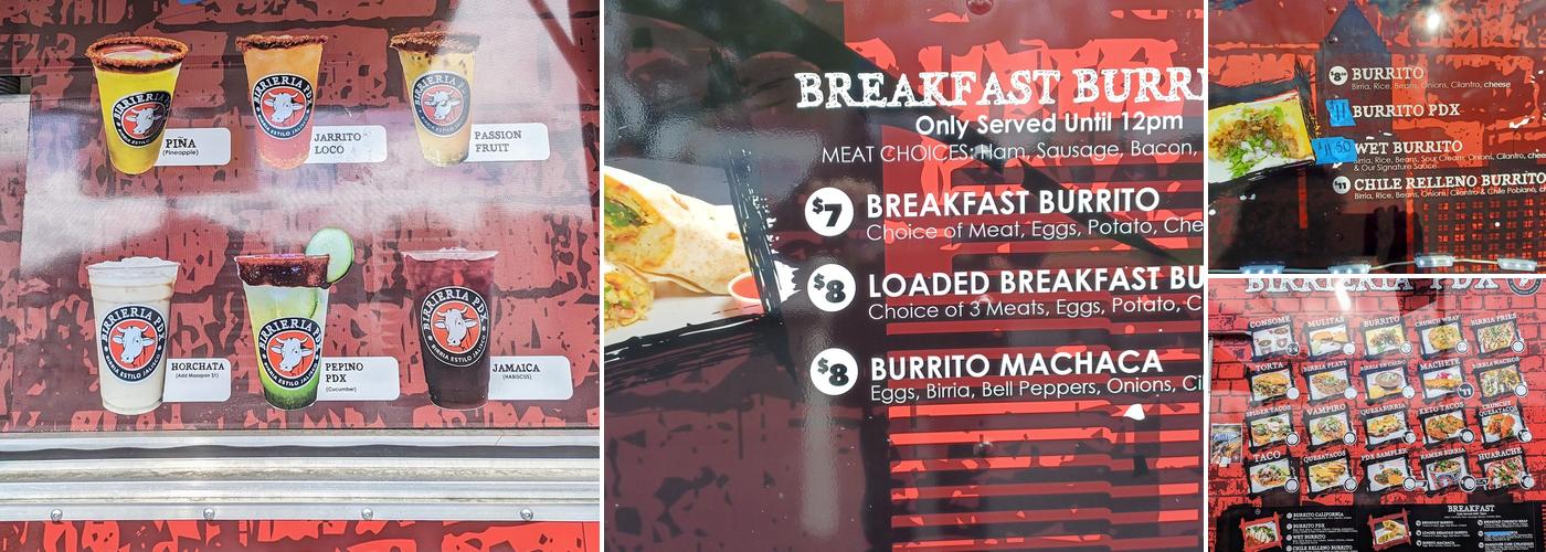 Birrieria PDX Beaverton Menu