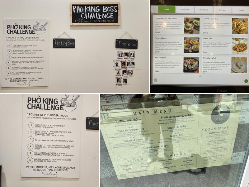 Tamarind - Vietnamese & Phở Kitchen Menu