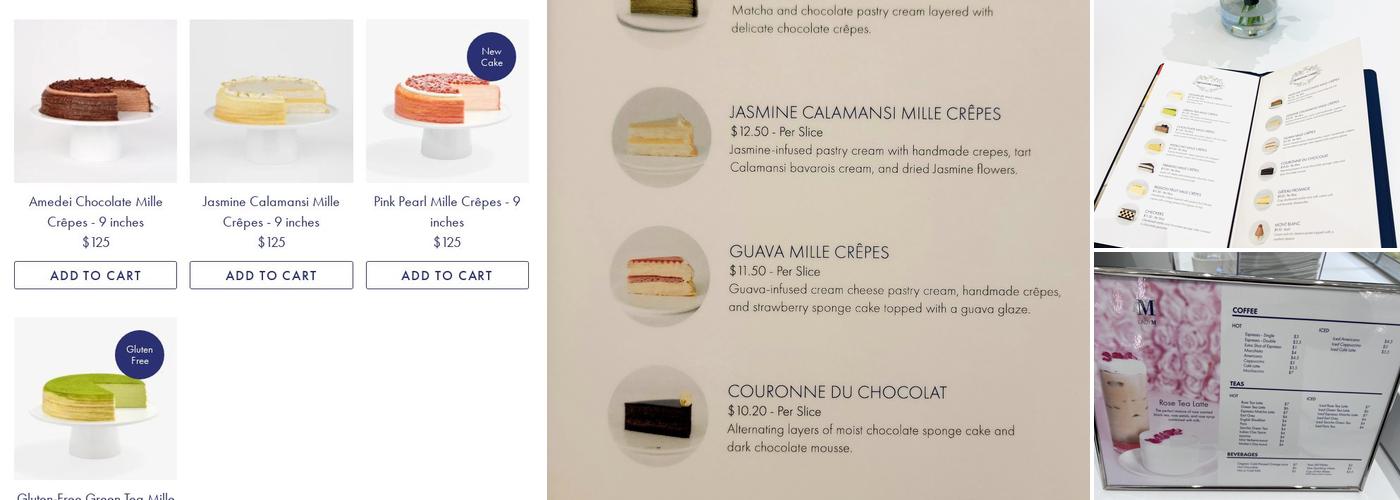 Lady M Cake Boutique - Seattle Menu