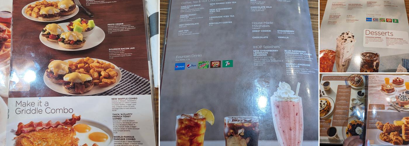 IHOP Menu