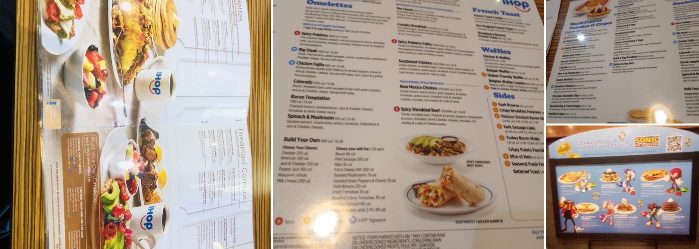IHOP Menu