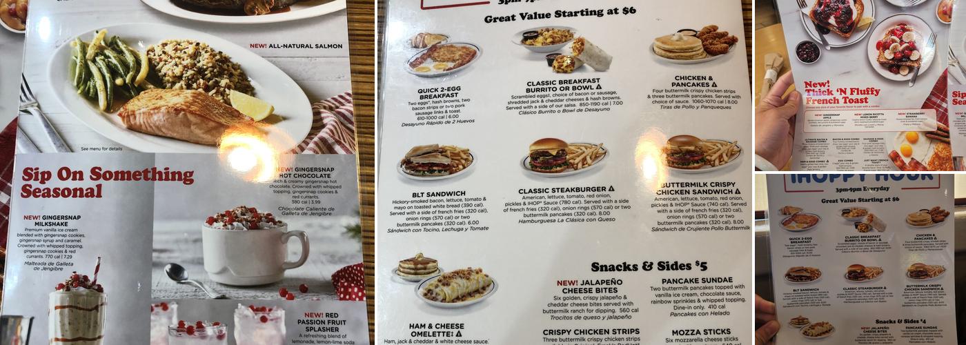 IHOP Menu
