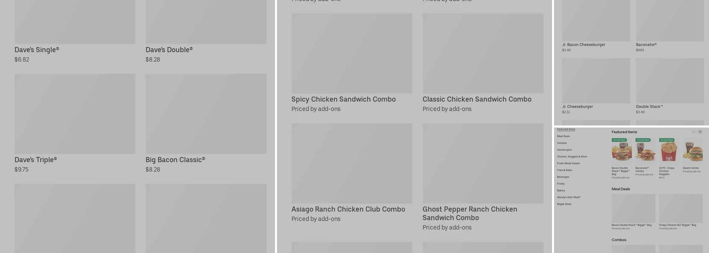 Wendy's Menu