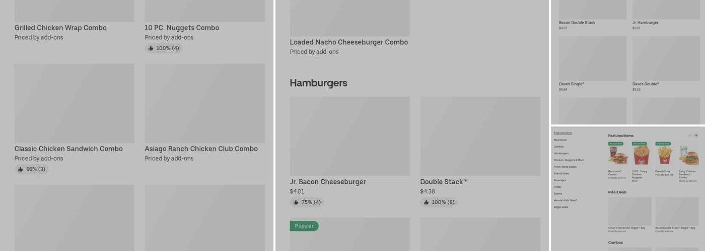 Wendy's Menu