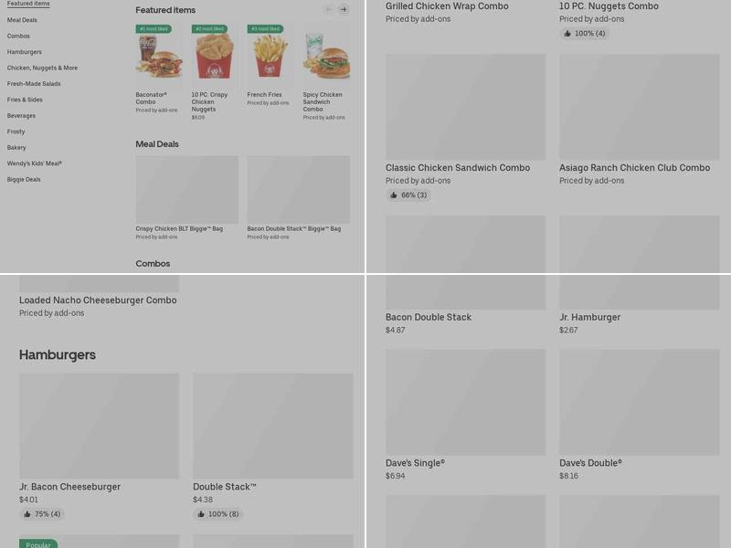 Wendy's Menu